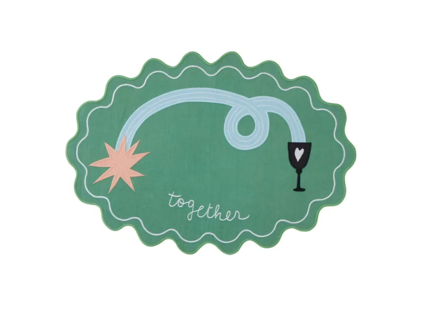 Green Placemat Together 48X35