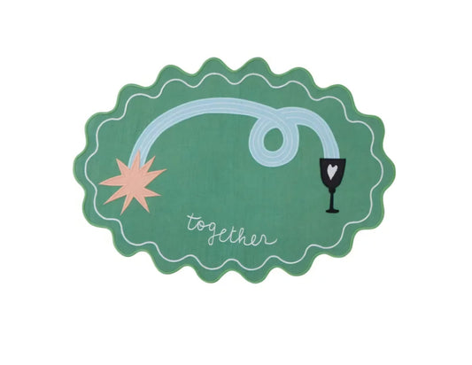 Green Placemat Together 48X35
