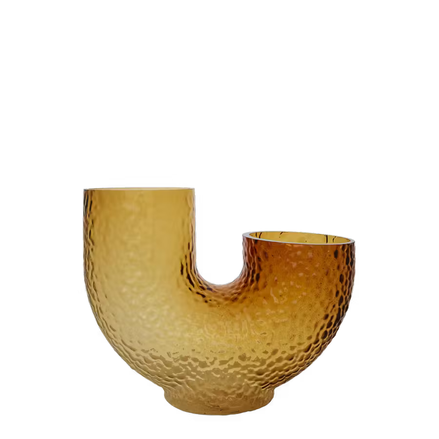 Arura Medium Glass Vase Amber