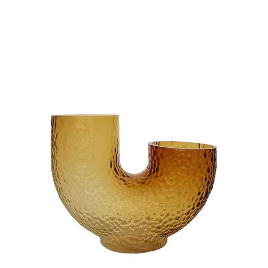 Arura Medium Glass Vase Amber
