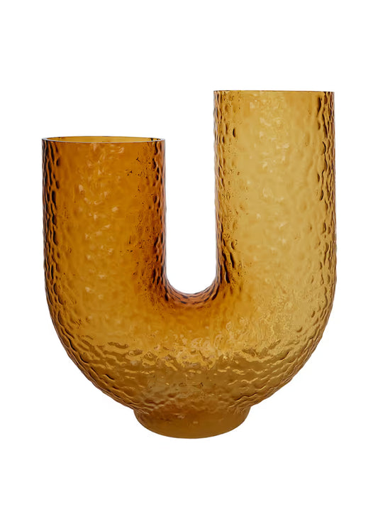 Arura High Glass Vase Amber