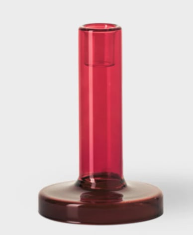 Bole candle holder S red / bordeaux