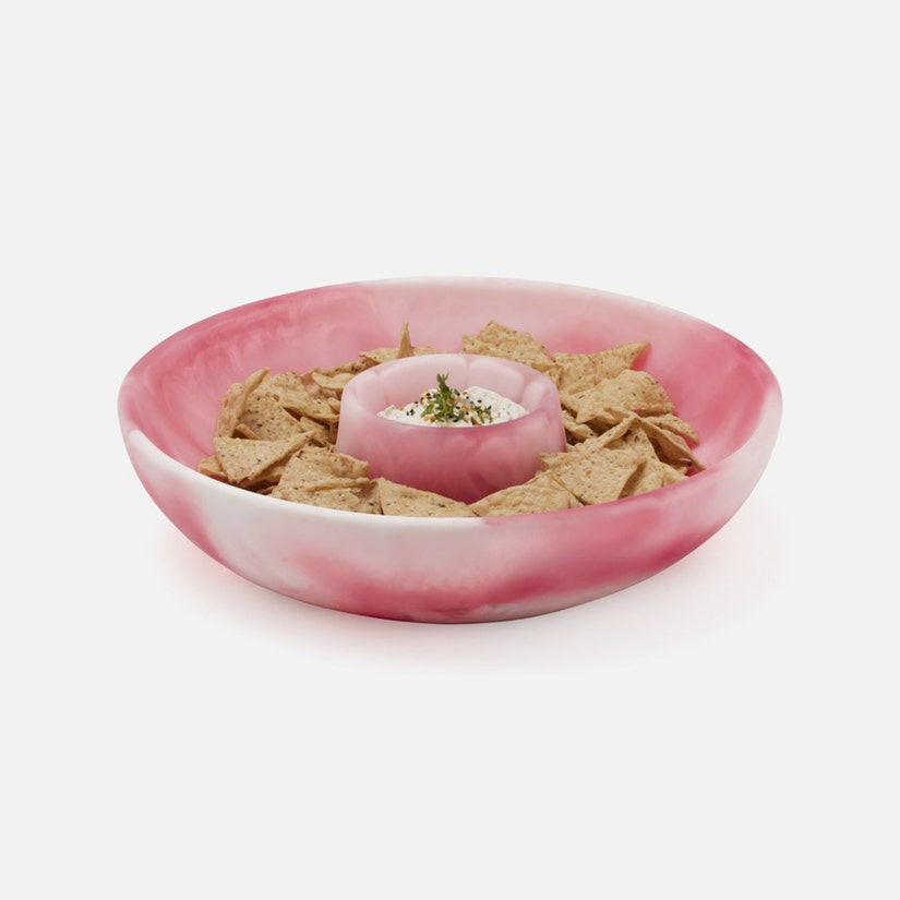 HUGO Swirled Chip and Dip Bowl Resin.