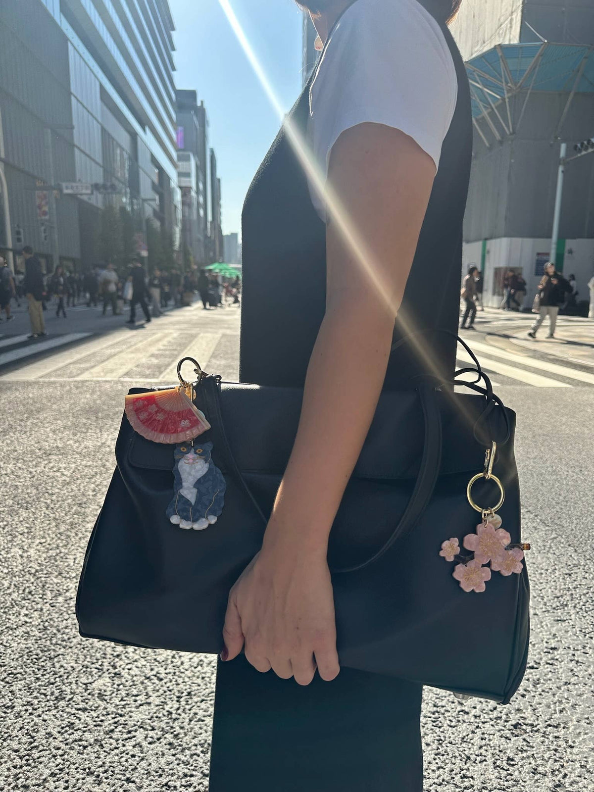 Blossom Fan Bag Charm + Keychain