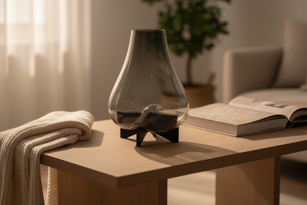 Vase Cross Gravity Smoke/Marbre Gris
