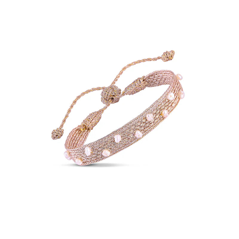 Izy Bracelet With Freshwater Pearls (Gold & Silver)
