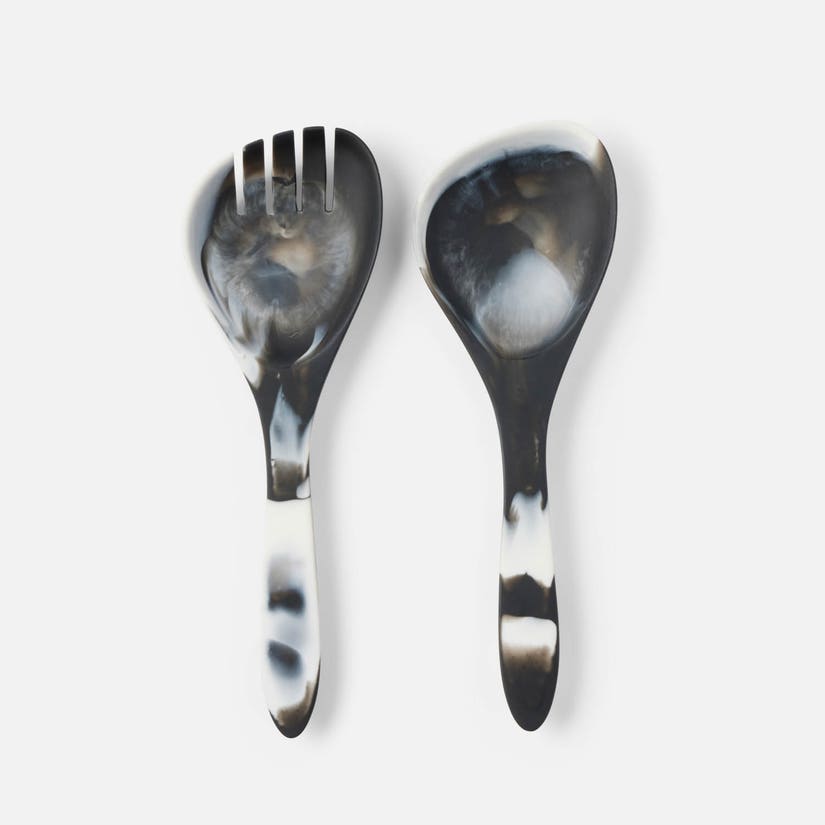 LANEY Swirled Serving Set 2-Piece Set: Serving Spoon Serving Fork.