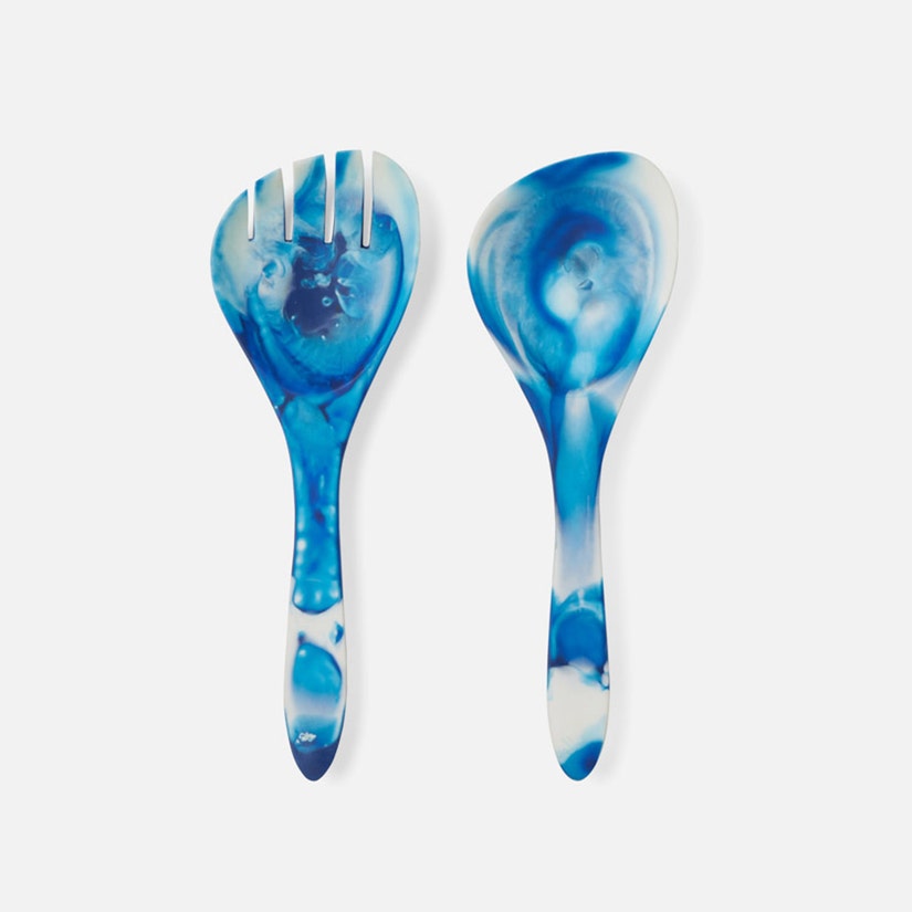 LANEY Swirled Serving Set 2-Piece Set: Serving Spoon Serving Fork.