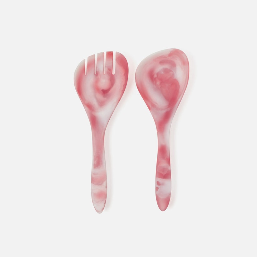 LANEY Swirled Serving Set 2-Piece Set: Serving Spoon Serving Fork.