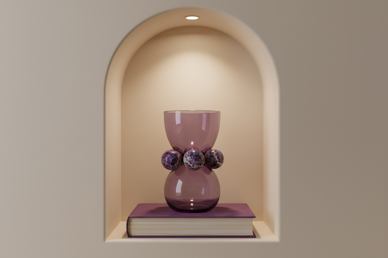 Vase Tiffany Dark Violet - Améthyste