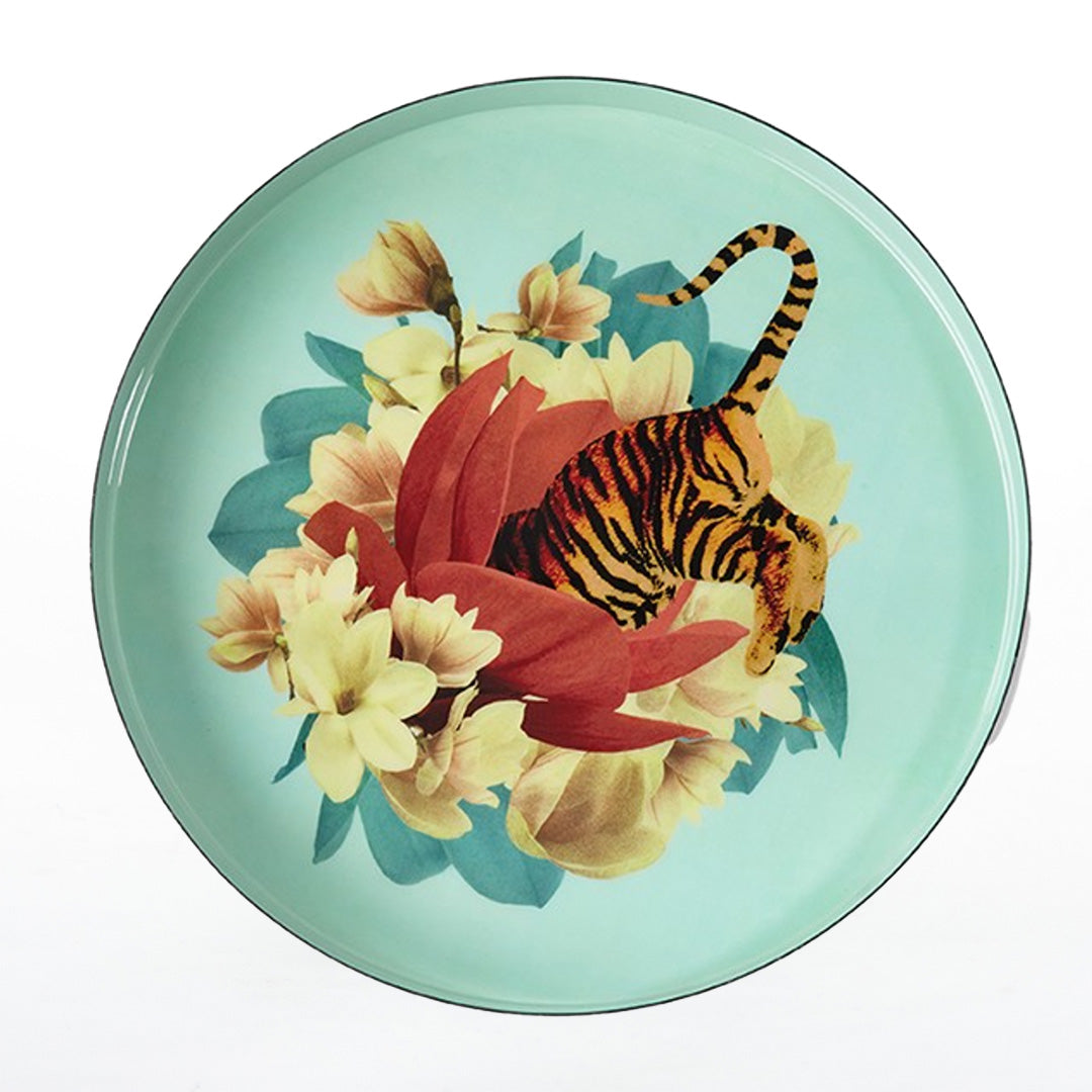 Round Tray Tiger Flower