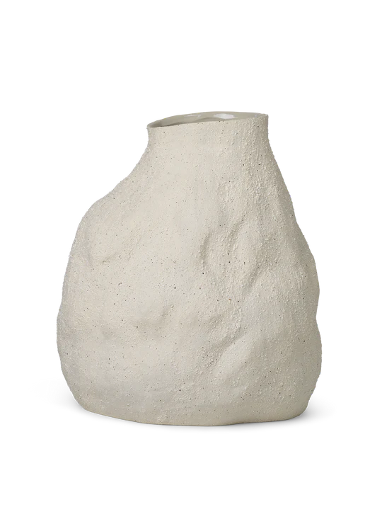 Vulca Vase - Large - Off-white Stone