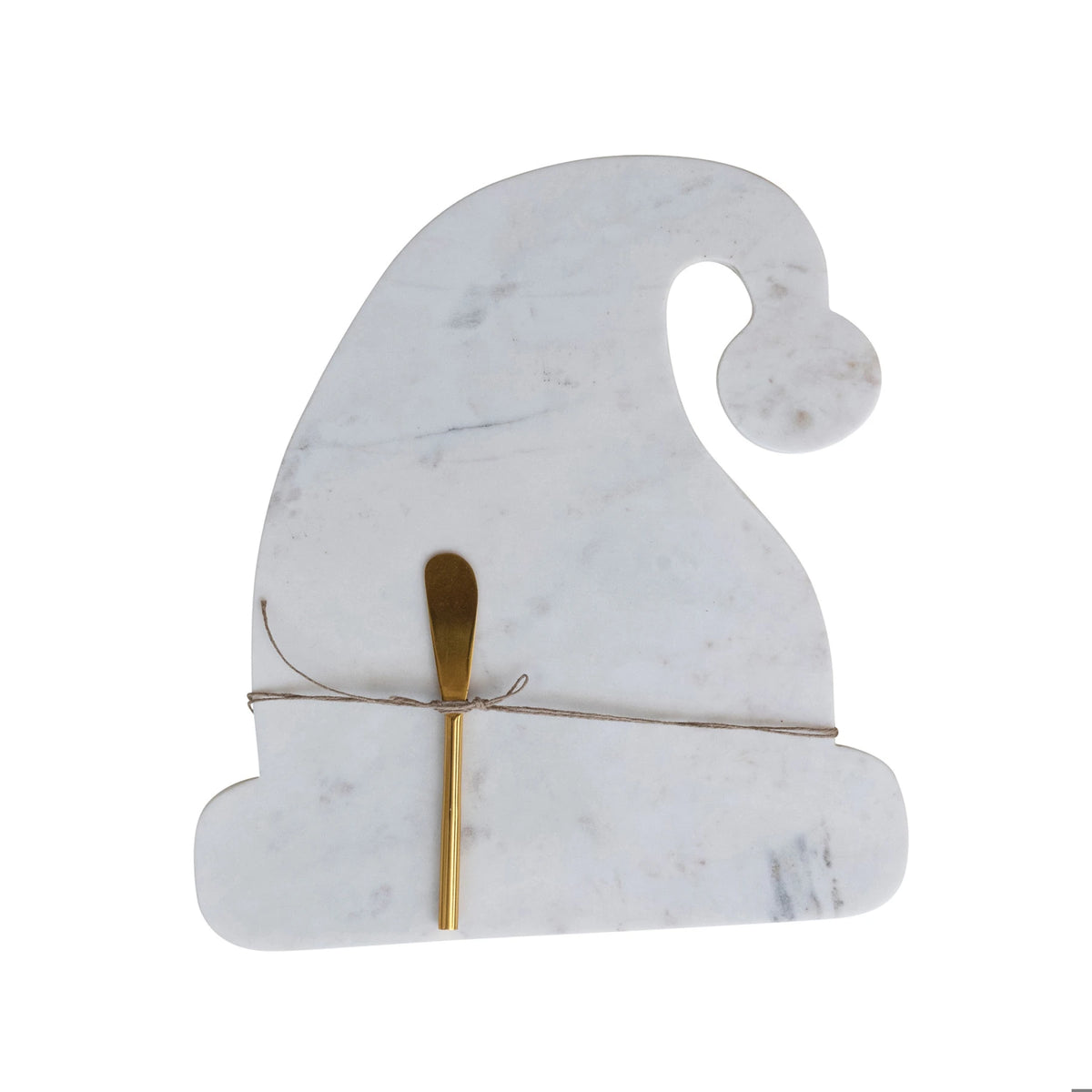 S/2 Marble Santa Hat Shaped Cheese Boar