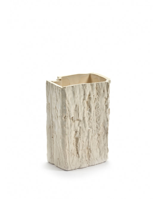 CERAMIC VASE OPEN M WHITE WITH LOVE FROM NATURE