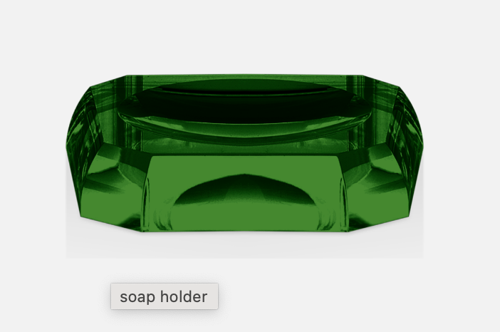 KR STS KRISTALL Soap dish - English green