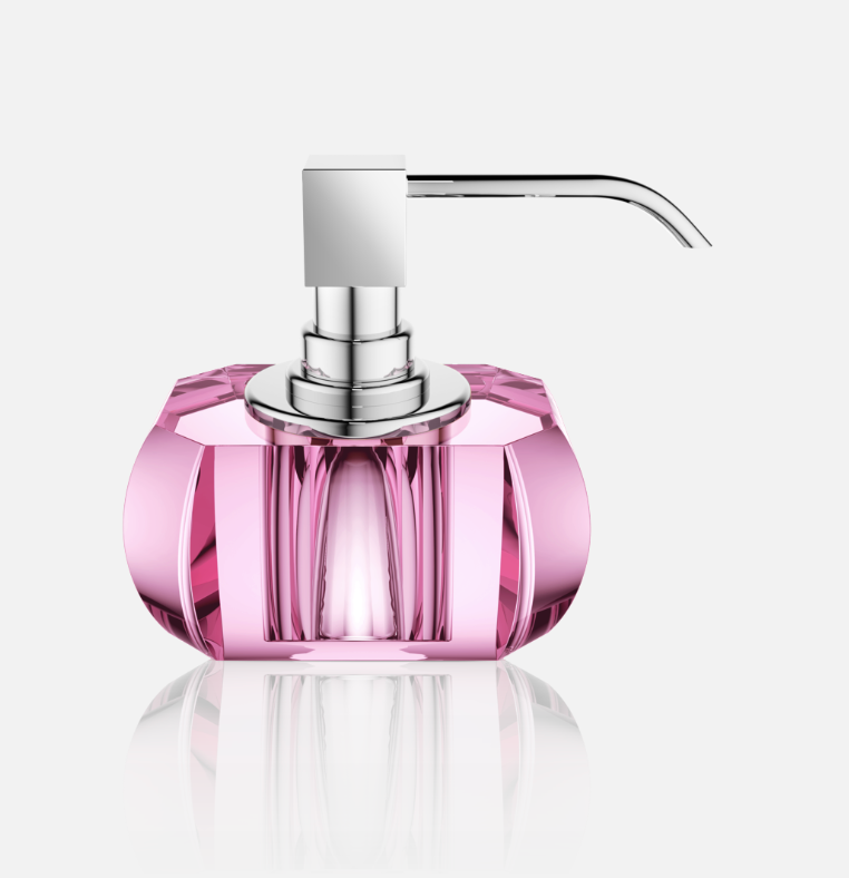KR SSP KRISTALL Soap dispenser - Pink / Chrome